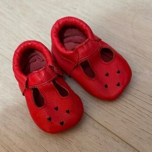 Burdock Baby Red Baby Walker Shoes